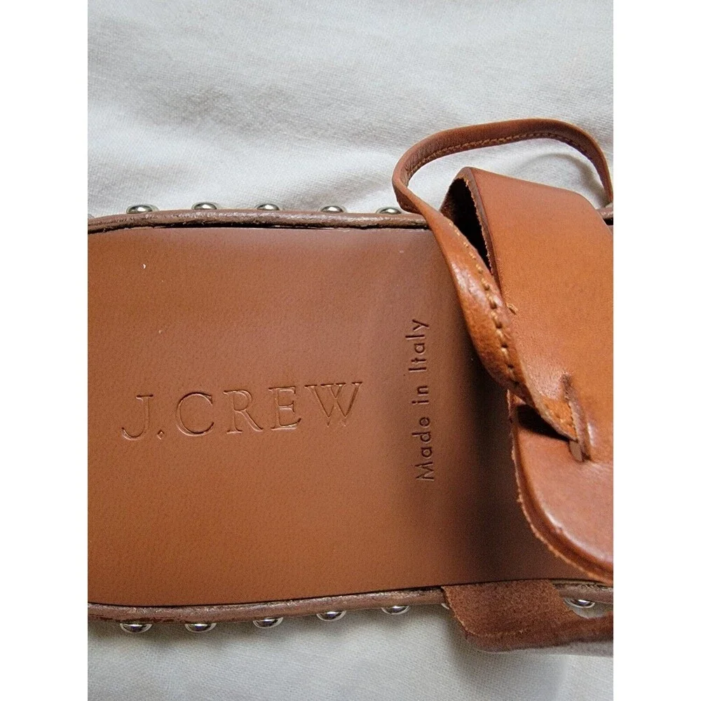 J. Crew Studded Gladiator Sandals  SIZE‎ 11 Brown Made In Italy